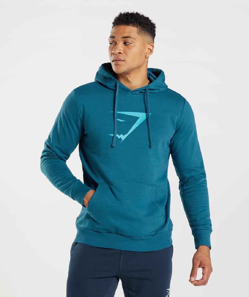 Gymshark Sharkhead Infill Muške Majica S Kapuljačom Plave | HR 2734UZG